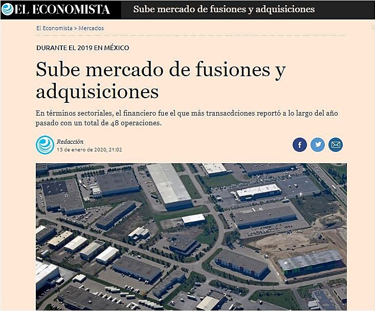 Sube mercado de fusiones y adquisiciones